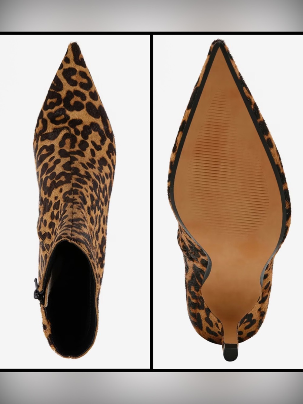 Steve Madden ‘Alston’ Bootie Leopard Ponyhair Fur Boots Low Heel 8.5 NIB - Picture 4 of 14